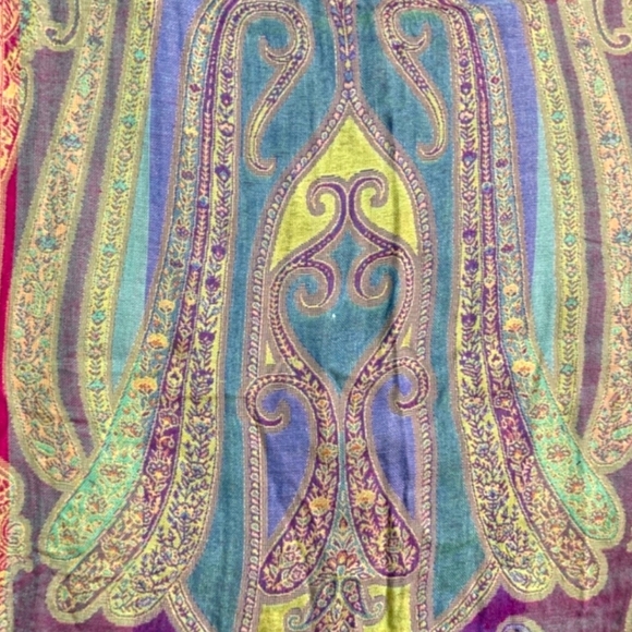 Color Burst Boho Style Wrap/Scarf with Fringe/Tassles on Both Ends - Picture 2 of 5